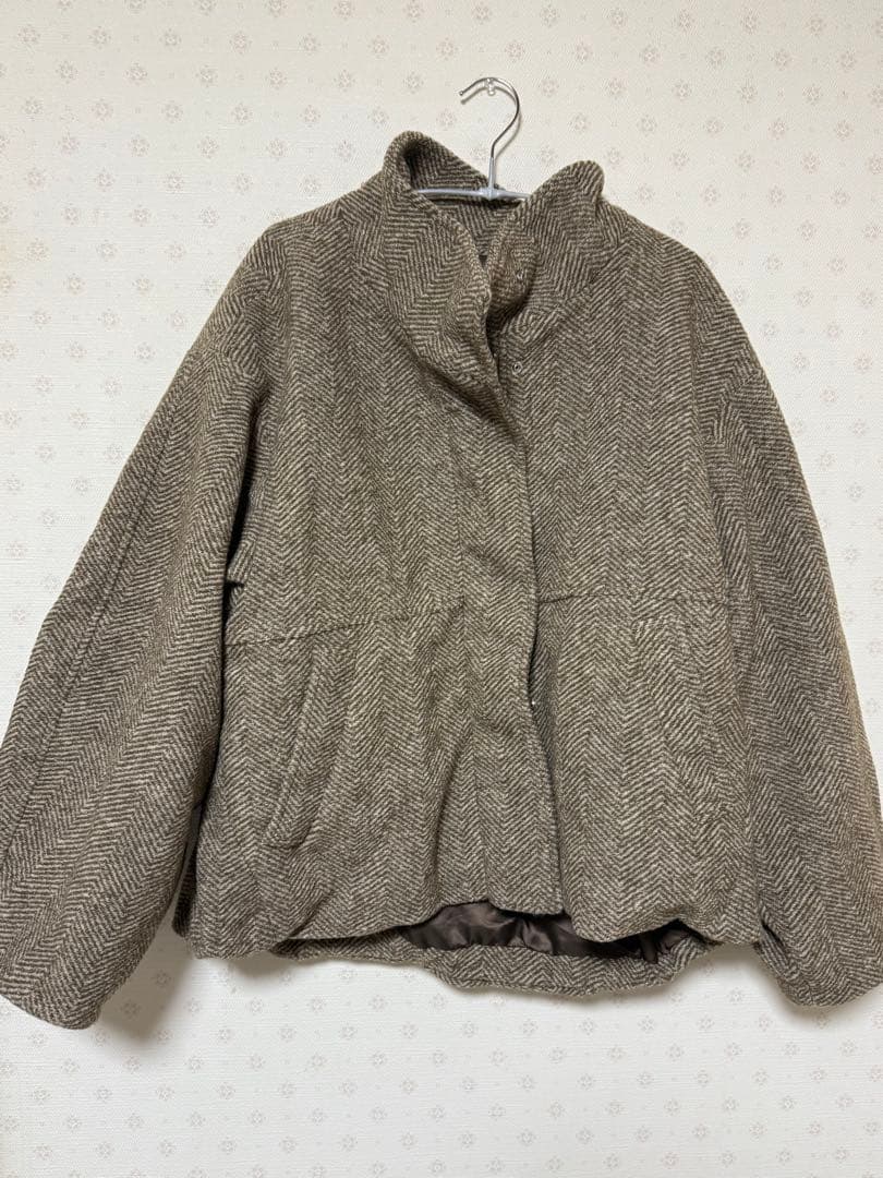 LOWRYS FARM ウーリーテックスタンドブルゾン ベージュ フリー