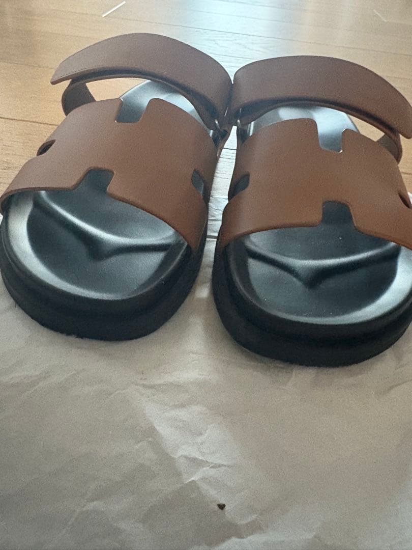 【ks18】Hermès ブラウン サンダル　シプレ　42