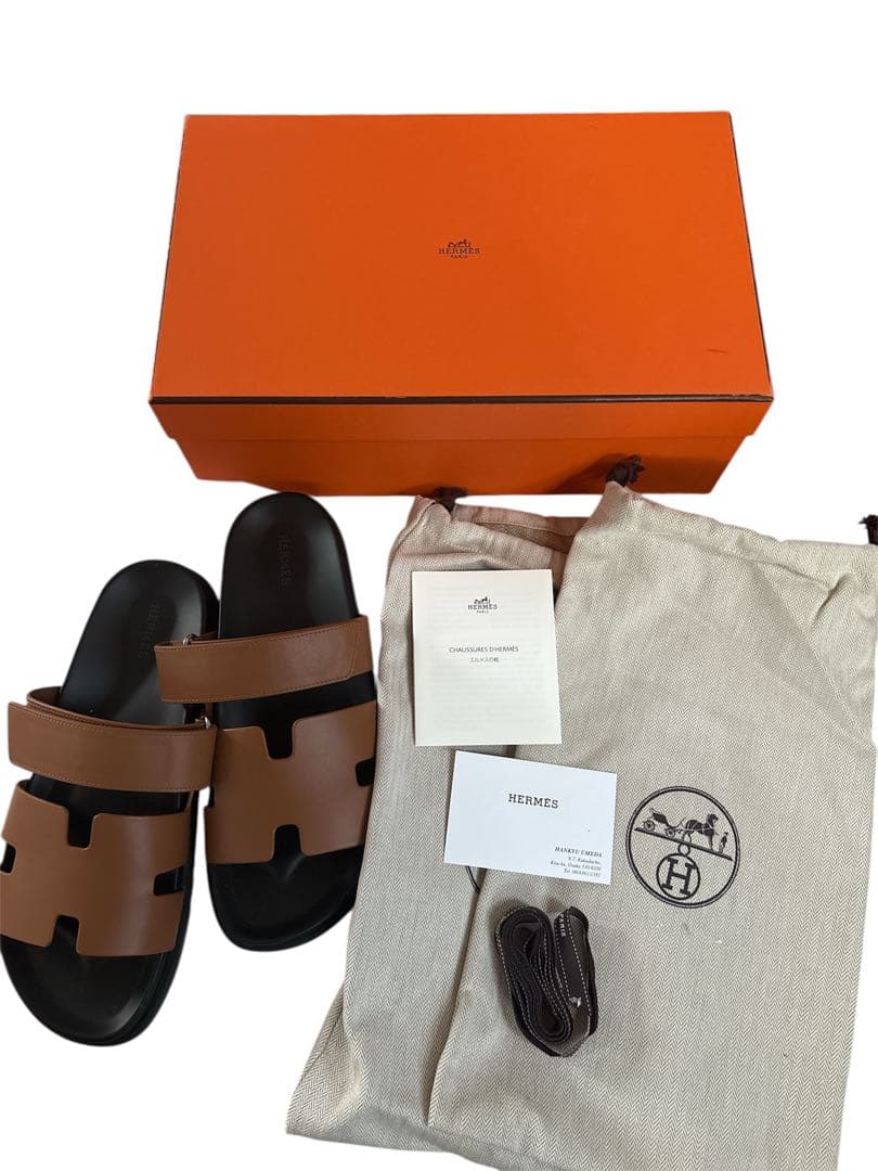 【ks18】Hermès ブラウン サンダル　シプレ　42