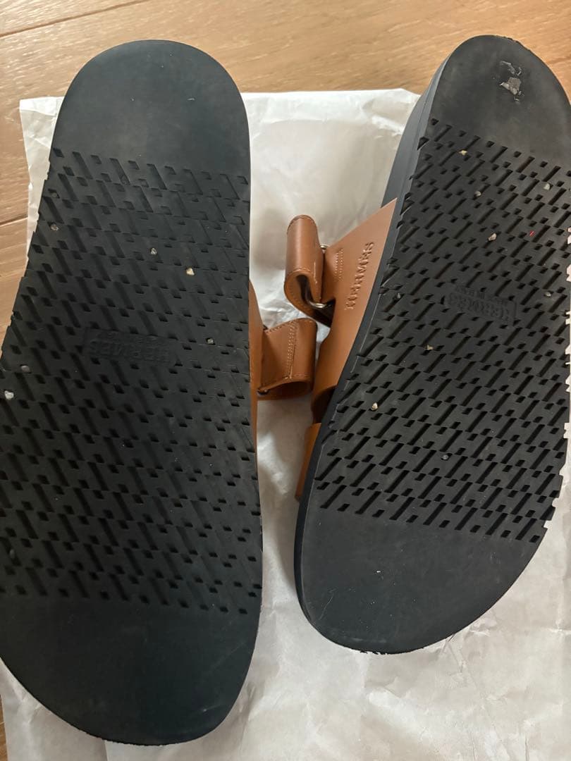 【ks18】Hermès ブラウン サンダル　シプレ　42