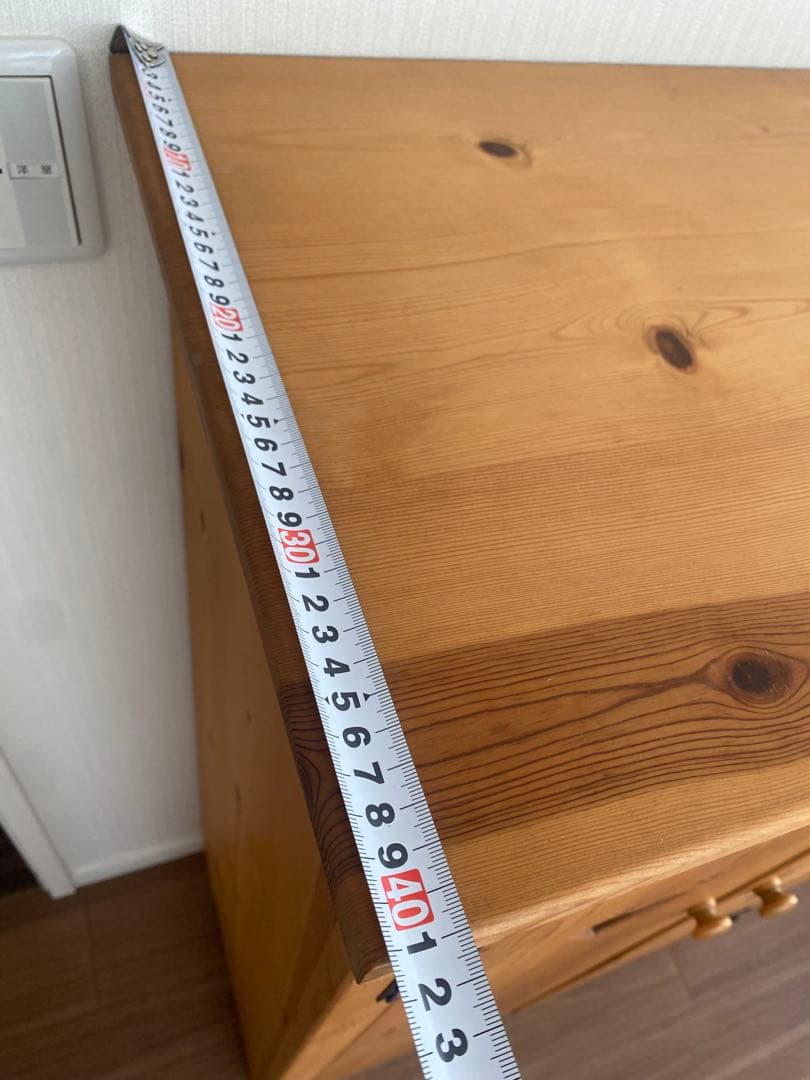 1点もの　ナチュラルウッドキャビネット ハート型カットアウト