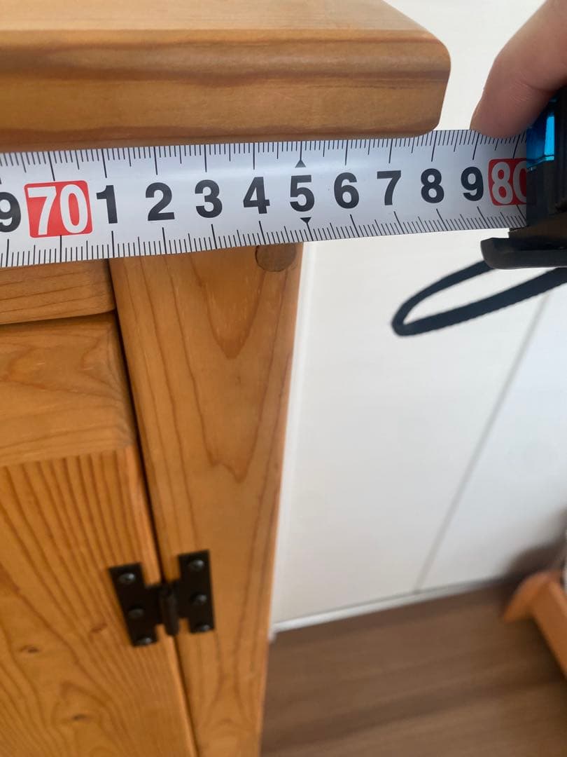 1点もの　ナチュラルウッドキャビネット ハート型カットアウト