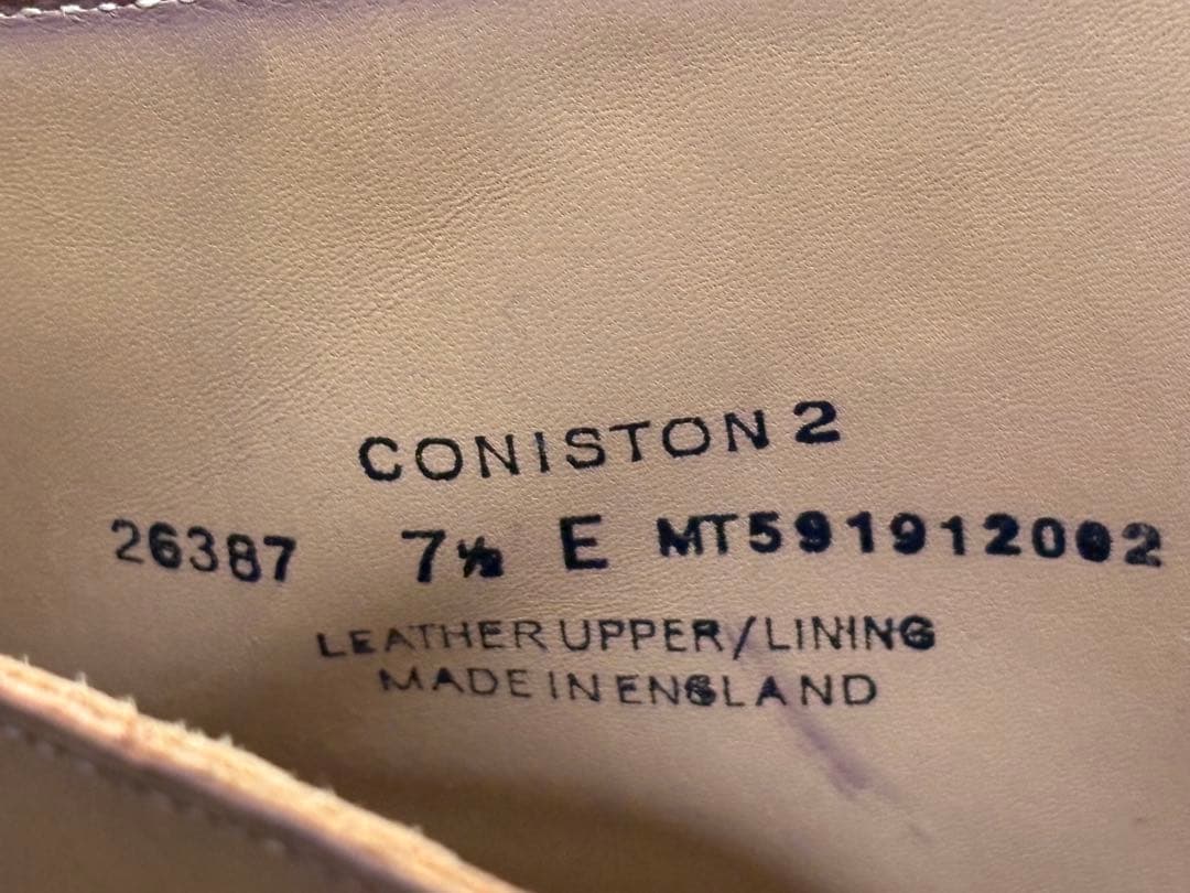 未使用 クロケット＆ジョーンズ コニストン2 UK7.5 26