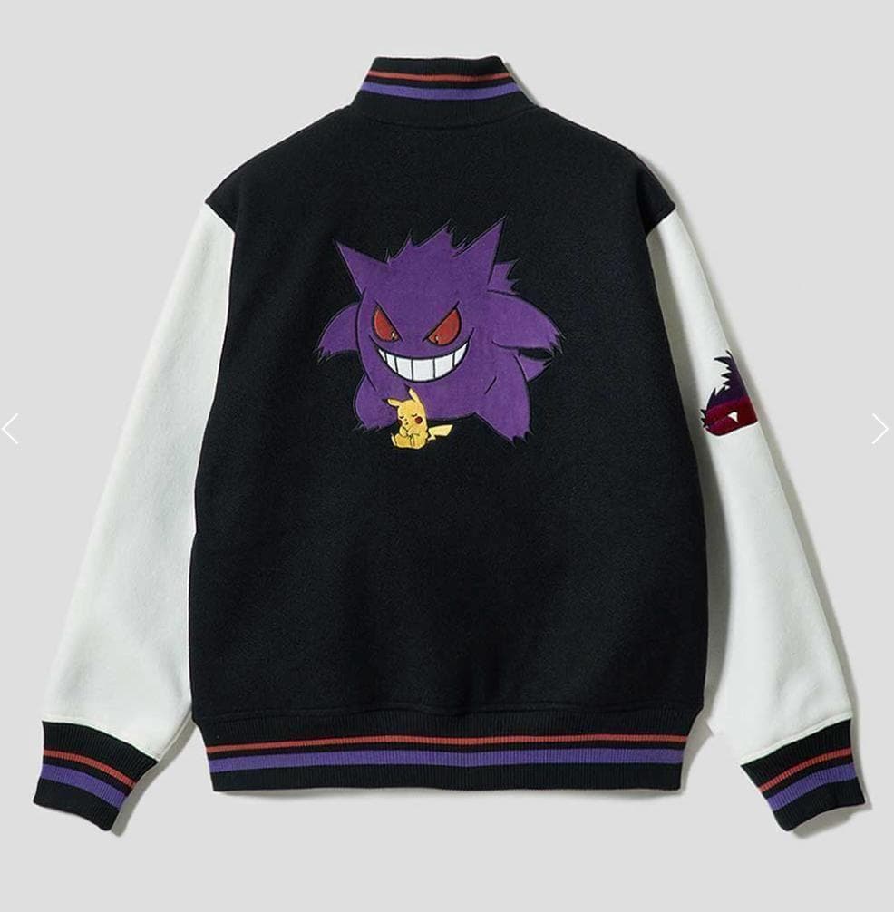 L　ポケモン スタジアムジャンパー　ピカチュウ＆ゲンガー　 グラニフ