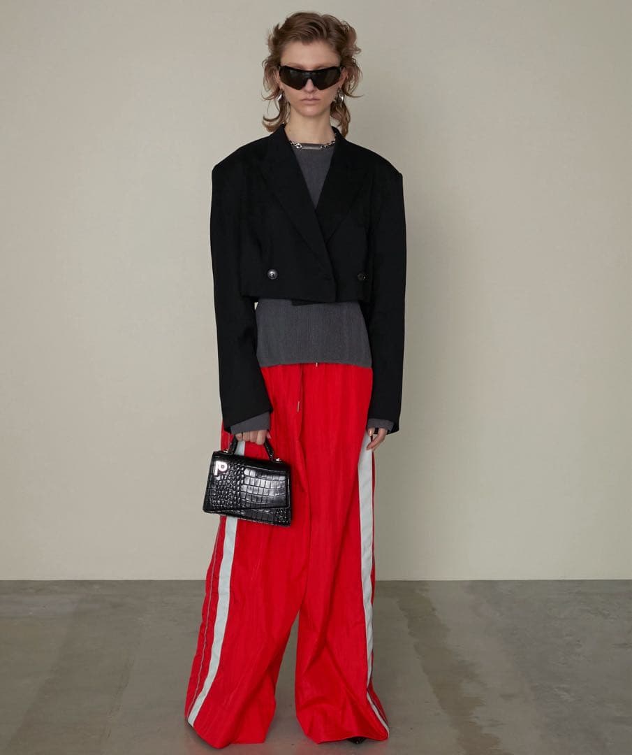 PRANK PROJECT ブラック クロップド テーラードジャケット