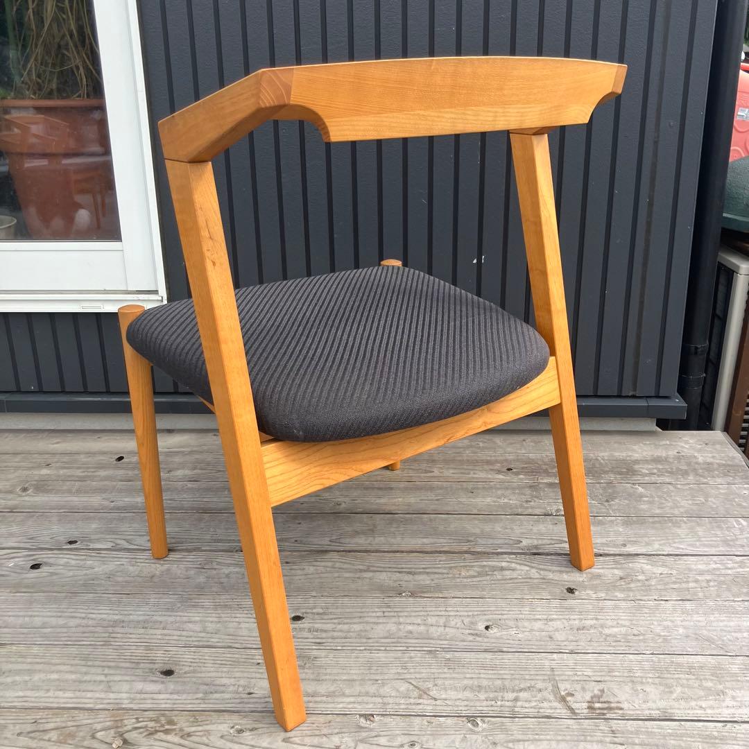 ②④ 2点 北欧レトロ オーク材 無垢材ベントウッドチェアー アームチェア