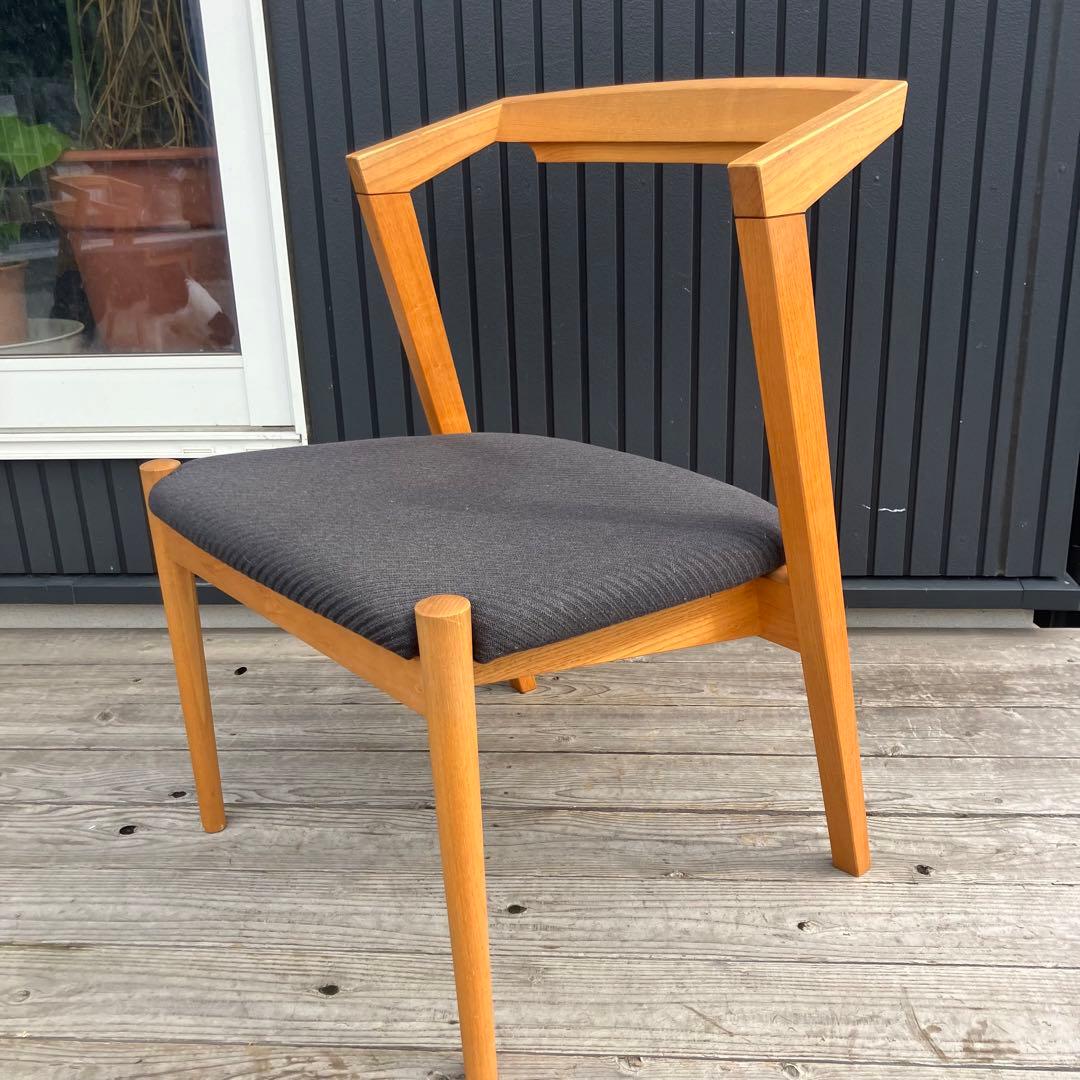 ②④ 2点 北欧レトロ オーク材 無垢材ベントウッドチェアー アームチェア