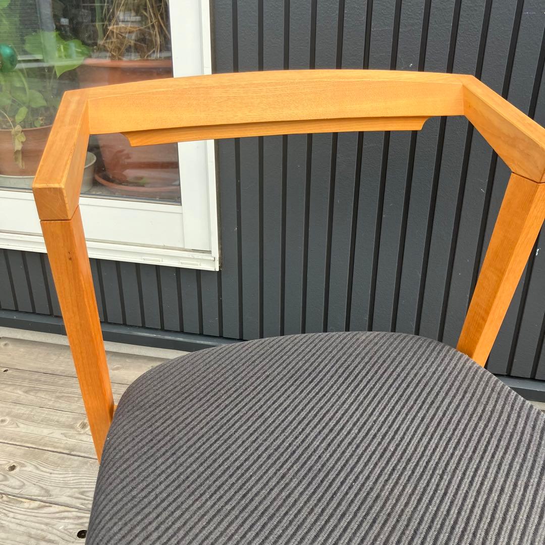 ②④ 2点 北欧レトロ オーク材 無垢材ベントウッドチェアー アームチェア