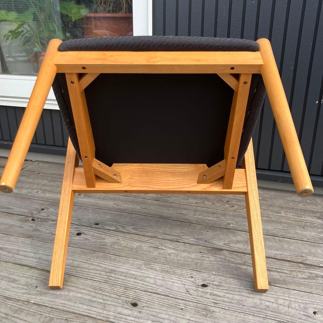 ②④ 2点 北欧レトロ オーク材 無垢材ベントウッドチェアー アームチェア