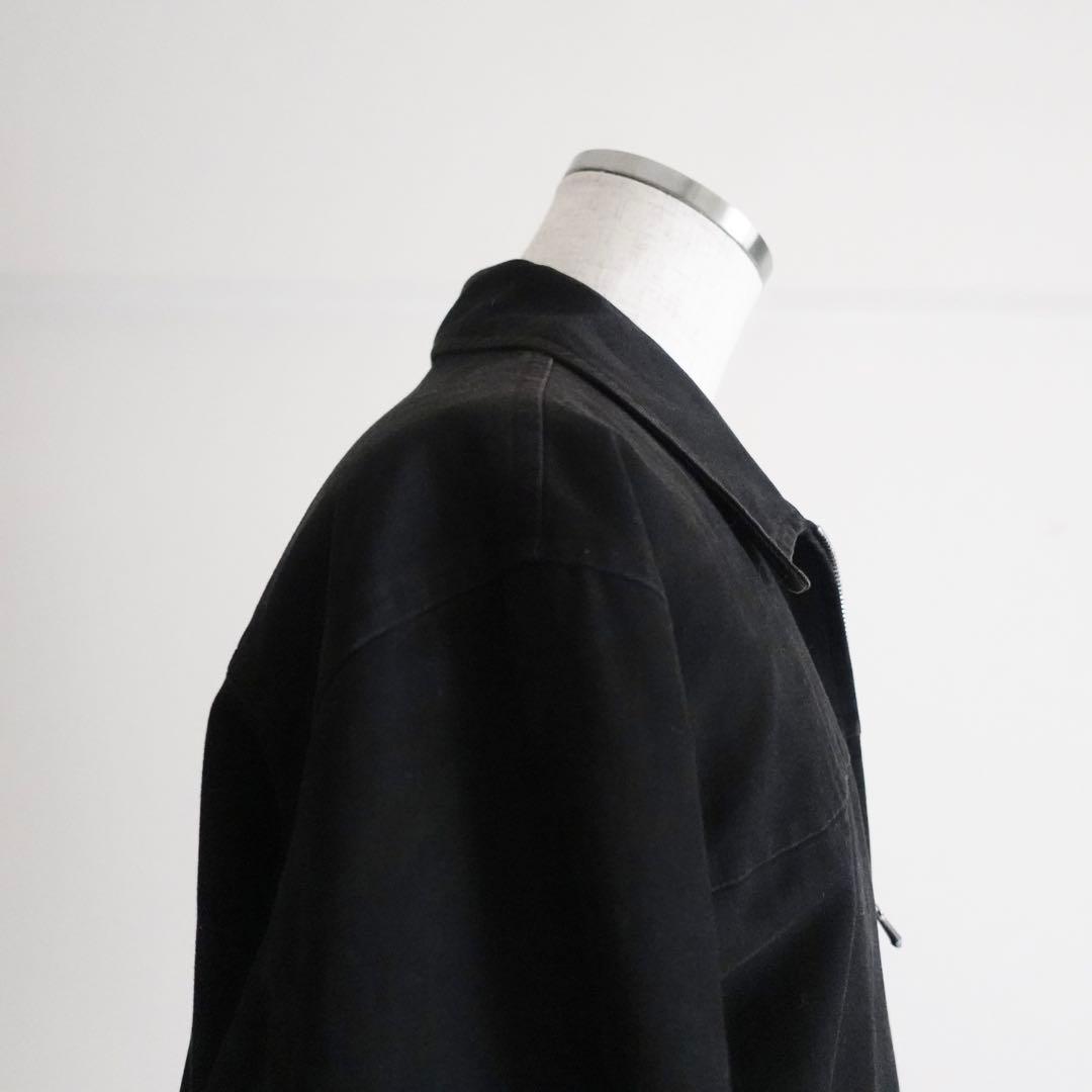 Agnes b. ダブルジップ　コットンツイルジャケット　ブラック　3