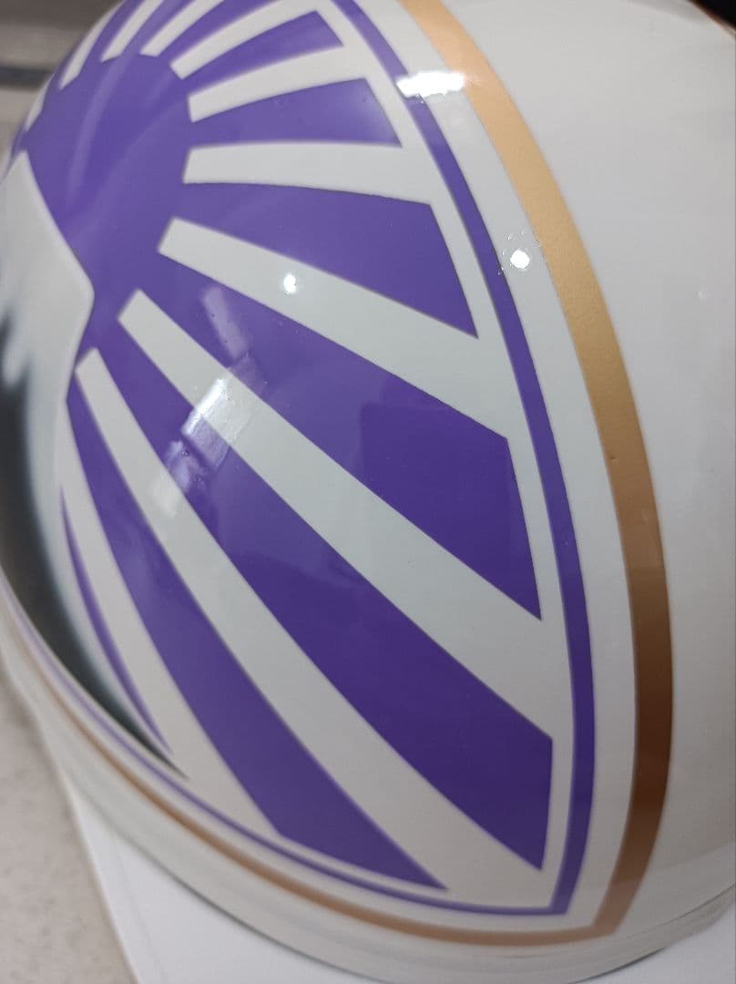 カスタムコルク半　白✘紫富士日章　金ライン