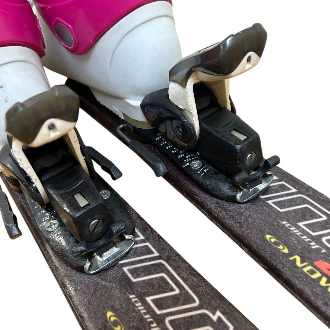 ②SALOMON 100cm☆ブーツストック ジュニアスキー3点セット
