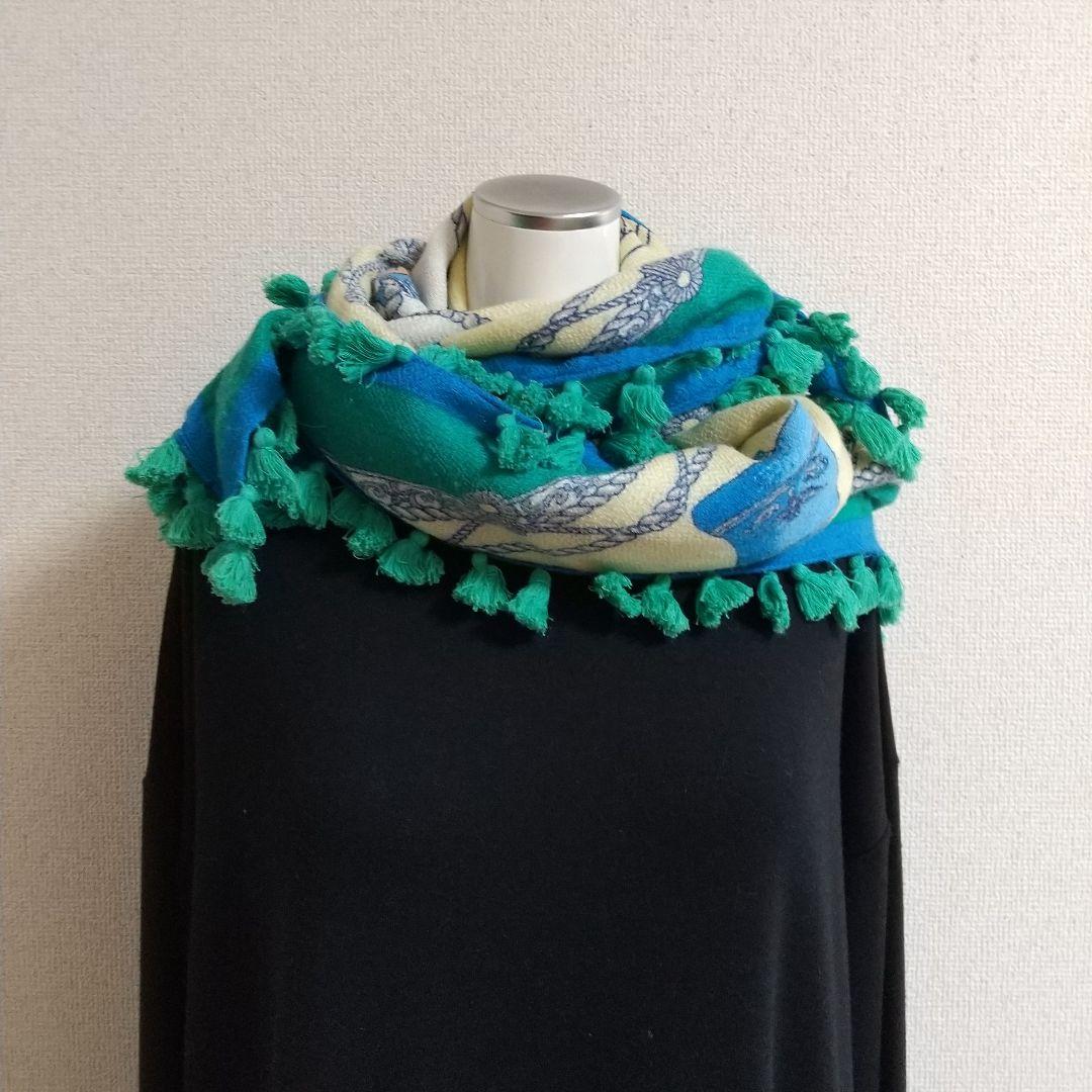 manipuriマニプリウール、シルクストール 120x120