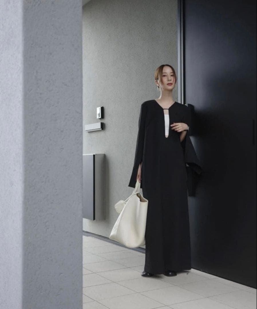 【louren】slit sleeve flare dress Sサイズ