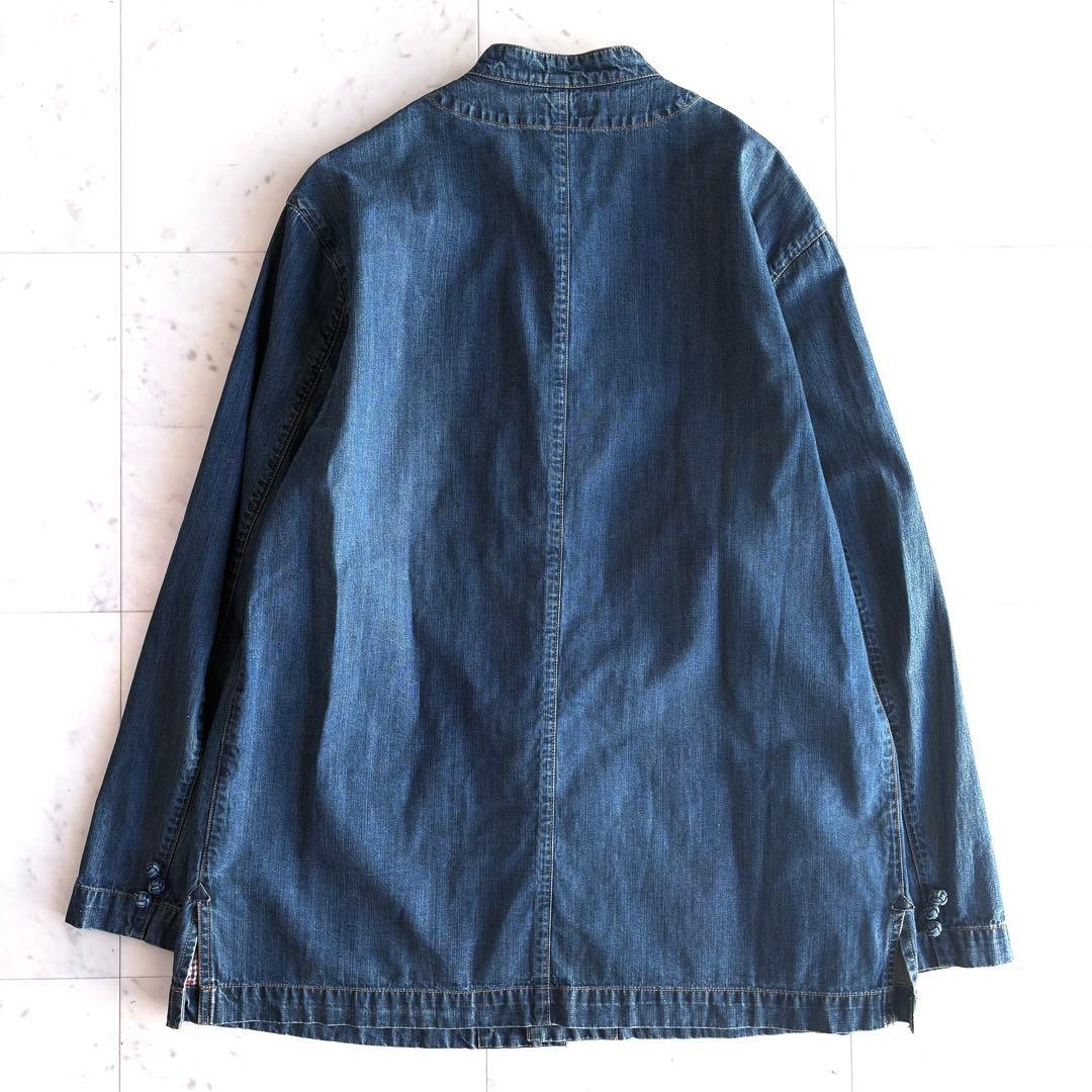 PAPAS パパス デニムチャイナジャケット カバーオール Lサイズ
