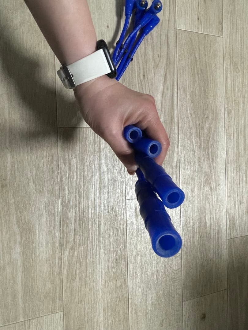 シリコン製 青 プラグコード