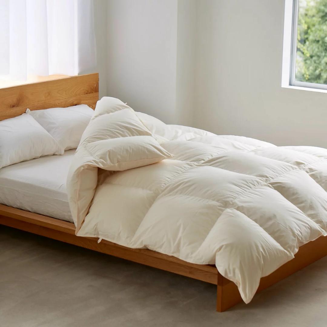 羽毛布団 ナチュラルダックダウン85％ シングル アイボリー 掛け布団