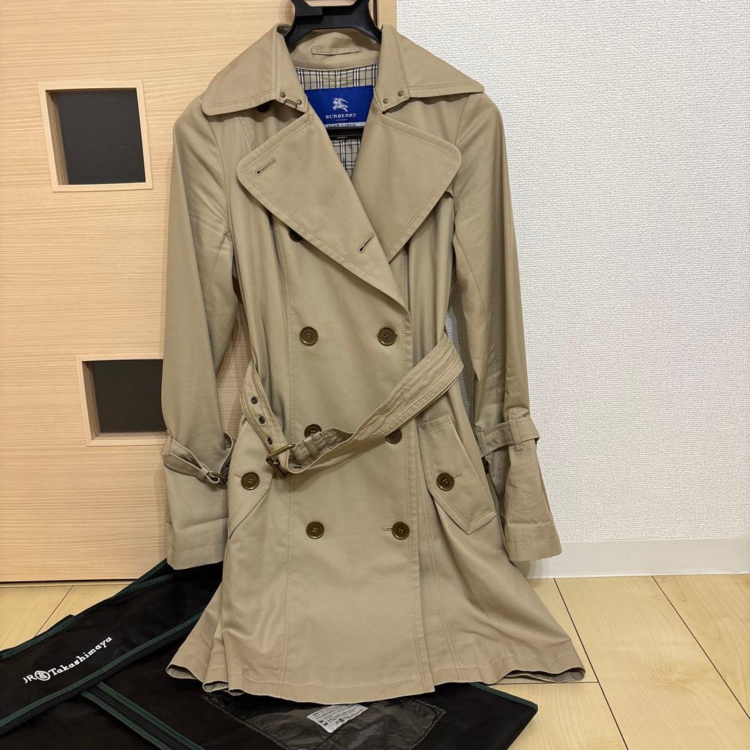 【美品】BURBERRY ブルーレーベル　ベージュ トレンチコート