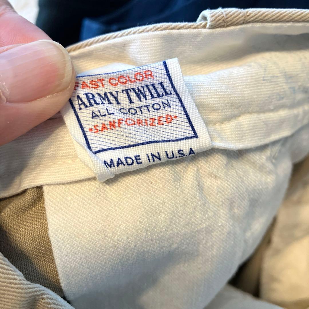 60s USA製 BLUE BELL コットンチノ チノパンARMY TWILL