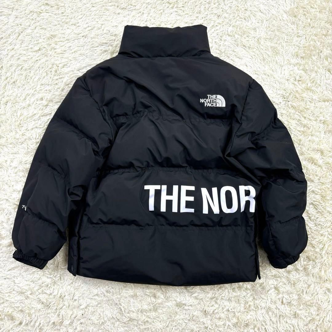 mikiさん ノースフェイス ホワイトレーベル デカロゴ ダウン ブルゾン