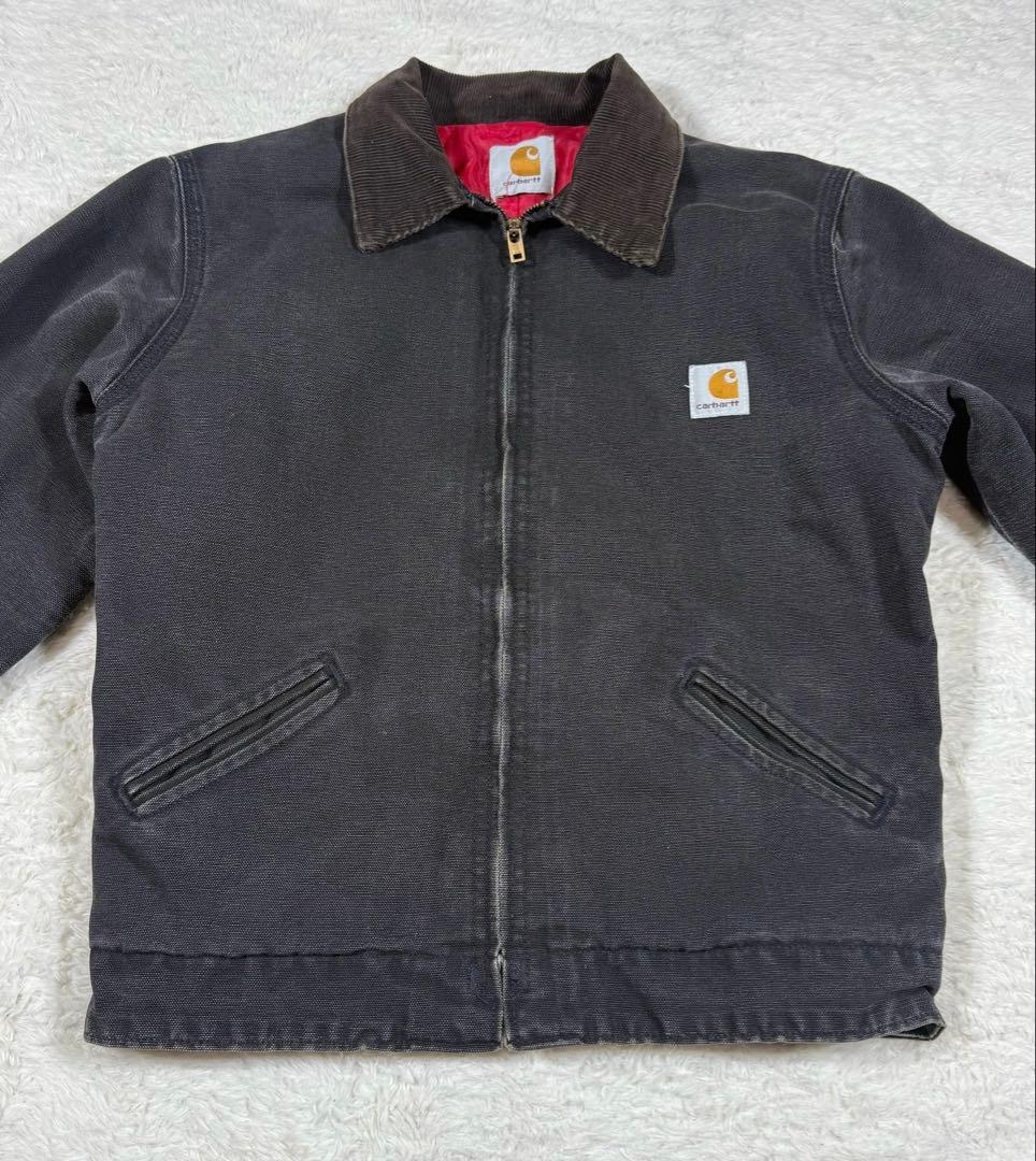 希少 kids carhartt デトロイトジャケット 黒
