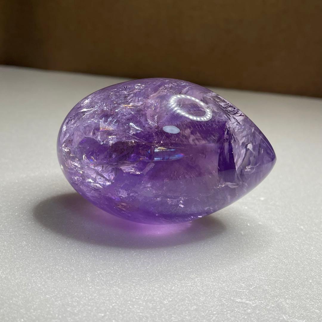 アメジスト卵形オブジェ