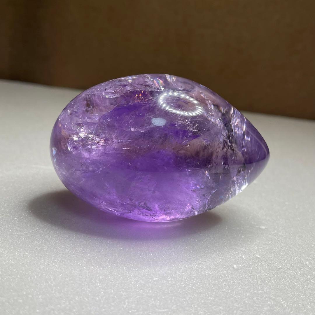 アメジスト卵形オブジェ