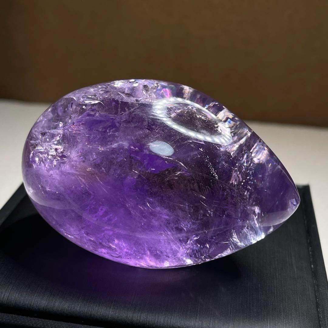 アメジスト卵形オブジェ