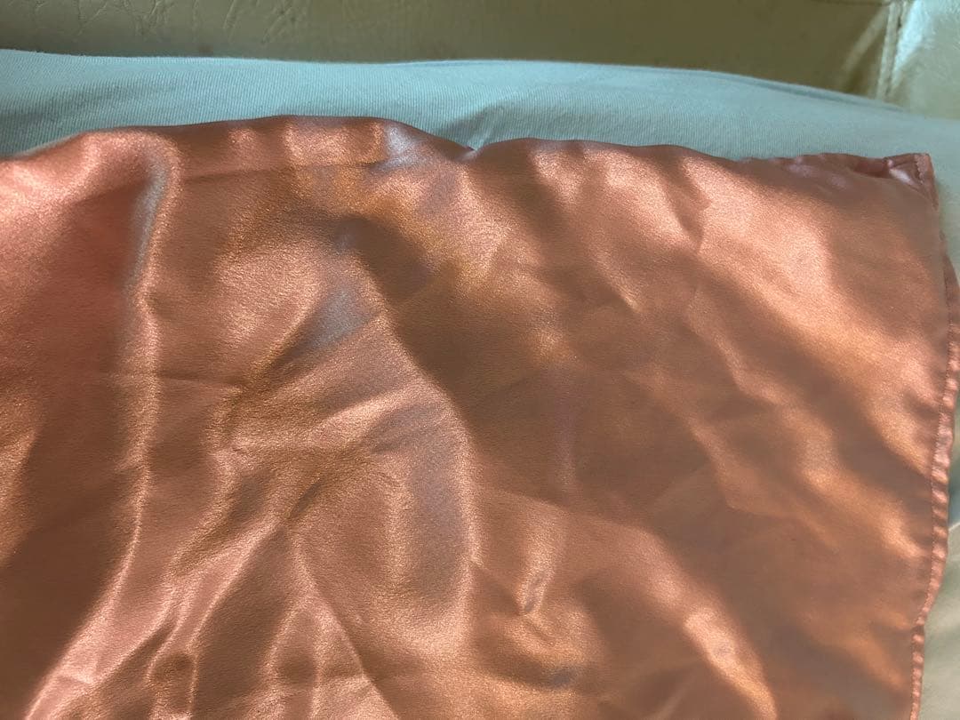 21154枚おまとめピンク 青サテン 掛け布団カバーとヒョウ柄ジャケット