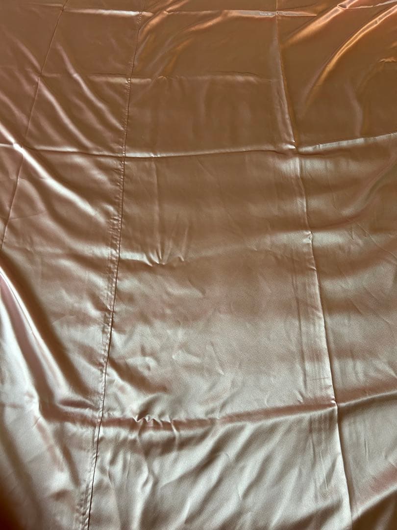 21154枚おまとめピンク 青サテン 掛け布団カバーとヒョウ柄ジャケット