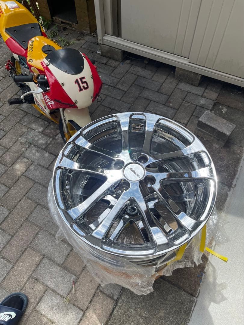 16インチ クローム仕上げ クレンツェ5スポークホイール　4個セット