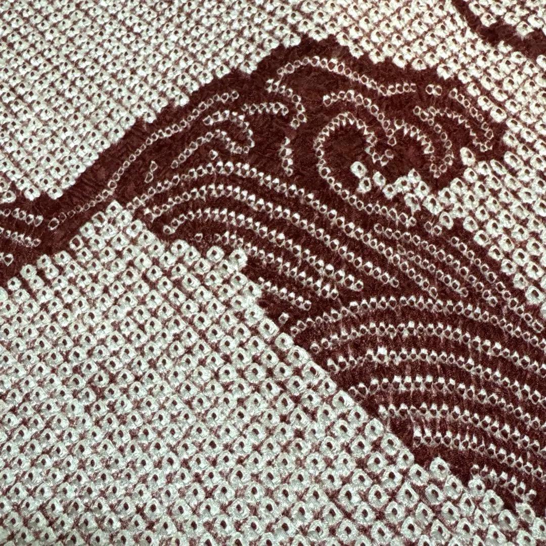 本疋田 訪問着 総絞り 袷 着物 上品 一つ目絞り 吉祥 匹田鹿の子 波 お祝い