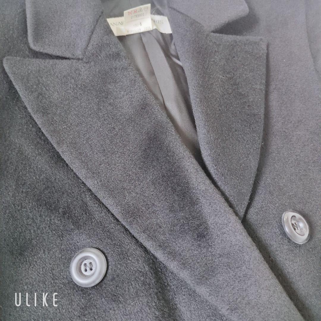 《美品》ハナエモリ　カシミヤ100　XL　チェスターコート　イタリア製