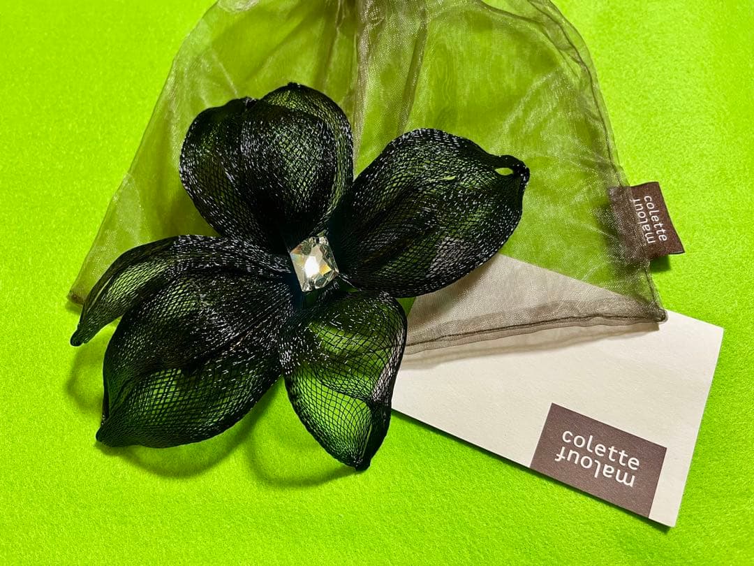 【美品】コレットマルーフcolette malouf フラワーバレッタ