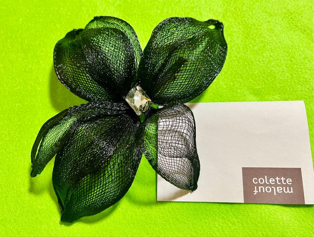 【美品】コレットマルーフcolette malouf フラワーバレッタ