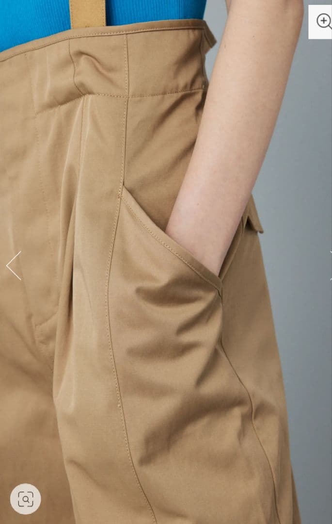 ヘリンドットサイ サスペンダーパンツ サロペットパンツ 黒