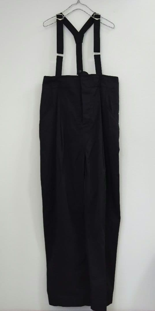 ヘリンドットサイ サスペンダーパンツ サロペットパンツ 黒