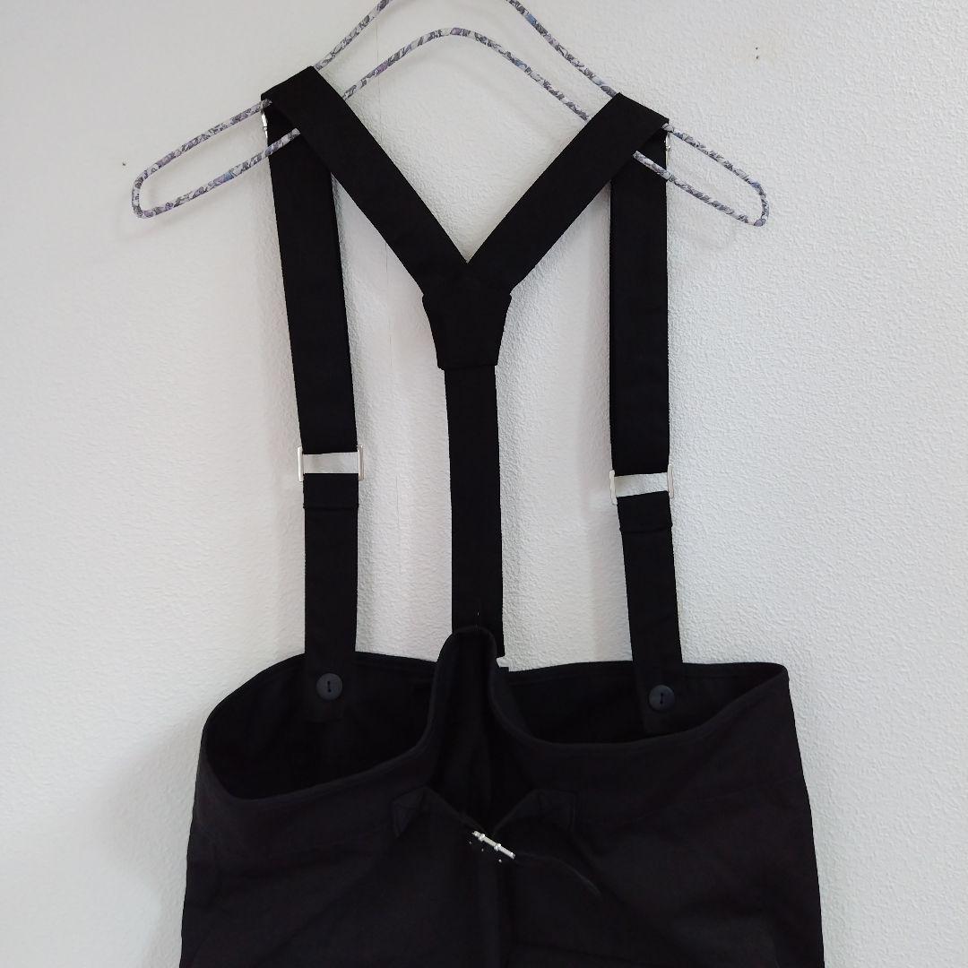 ヘリンドットサイ サスペンダーパンツ サロペットパンツ 黒