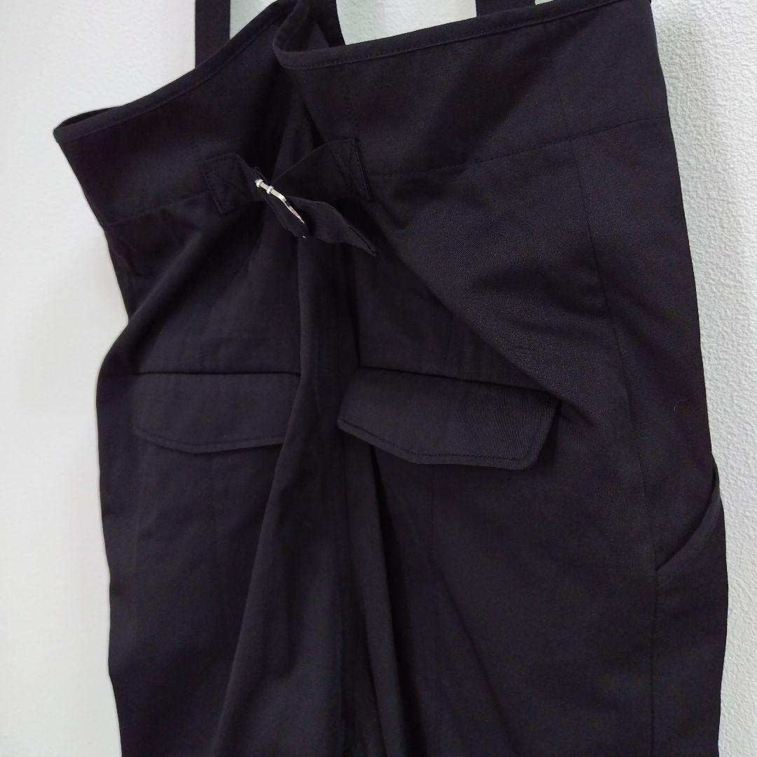 ヘリンドットサイ サスペンダーパンツ サロペットパンツ 黒