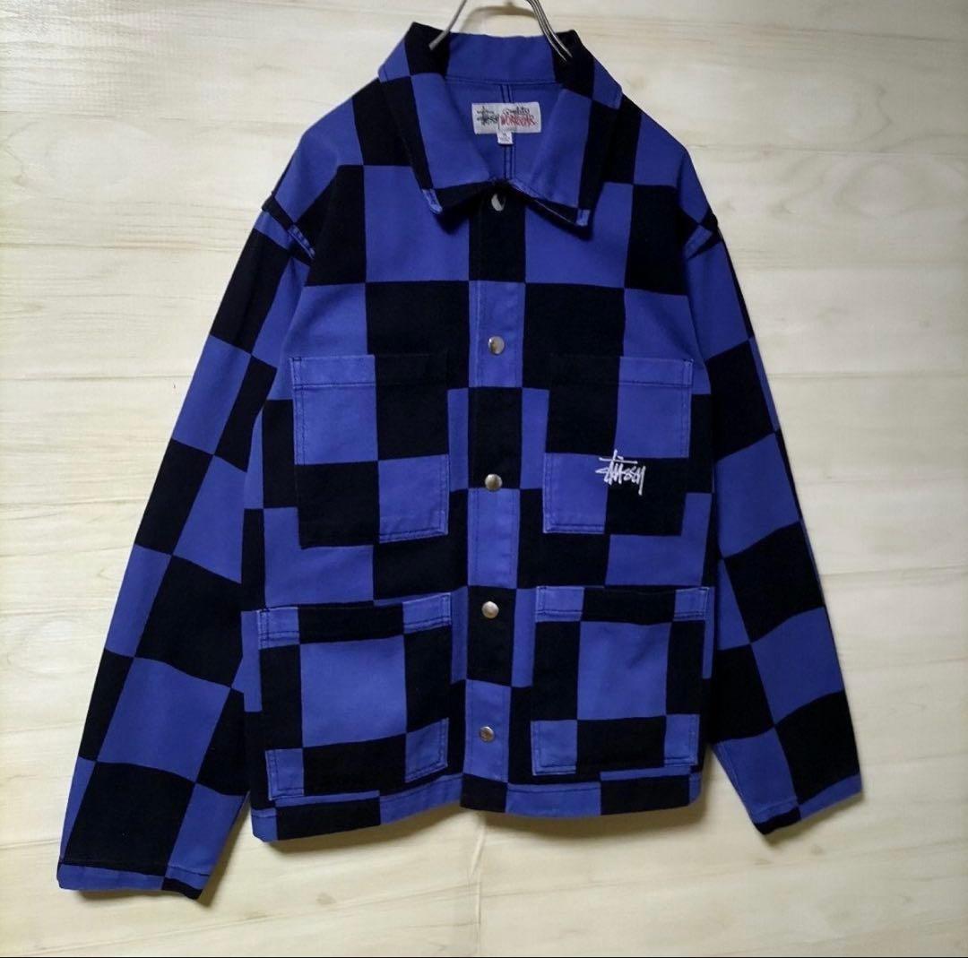 STUSSY ワークジャケット 最高デザイン バッファローチェック