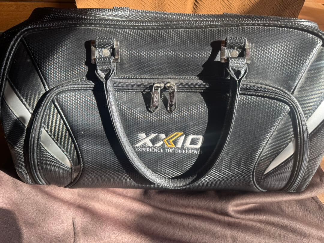 XXIO ゴルフバッグ ブラック チェック柄 ボストンシューズバックセット