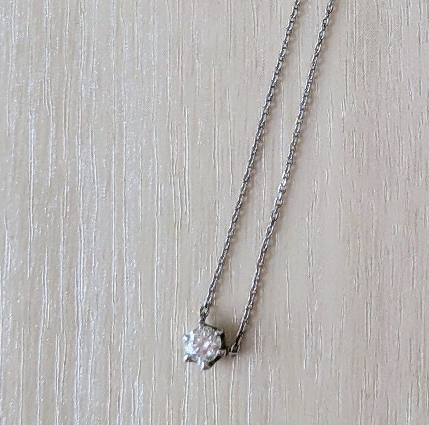 4℃　一粒ダイヤネックレス