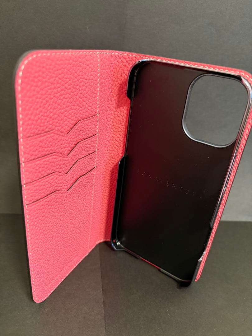 BONAVENTURA iPhone16Plusダイアリーケース アザレピンク