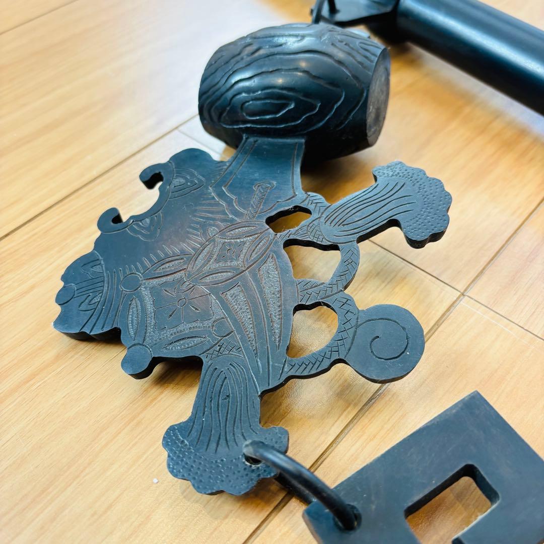 囲炉裏　自在鉤　打ち出の小槌　福壽　アンティーク　時代物　古民家　古民具　古道具