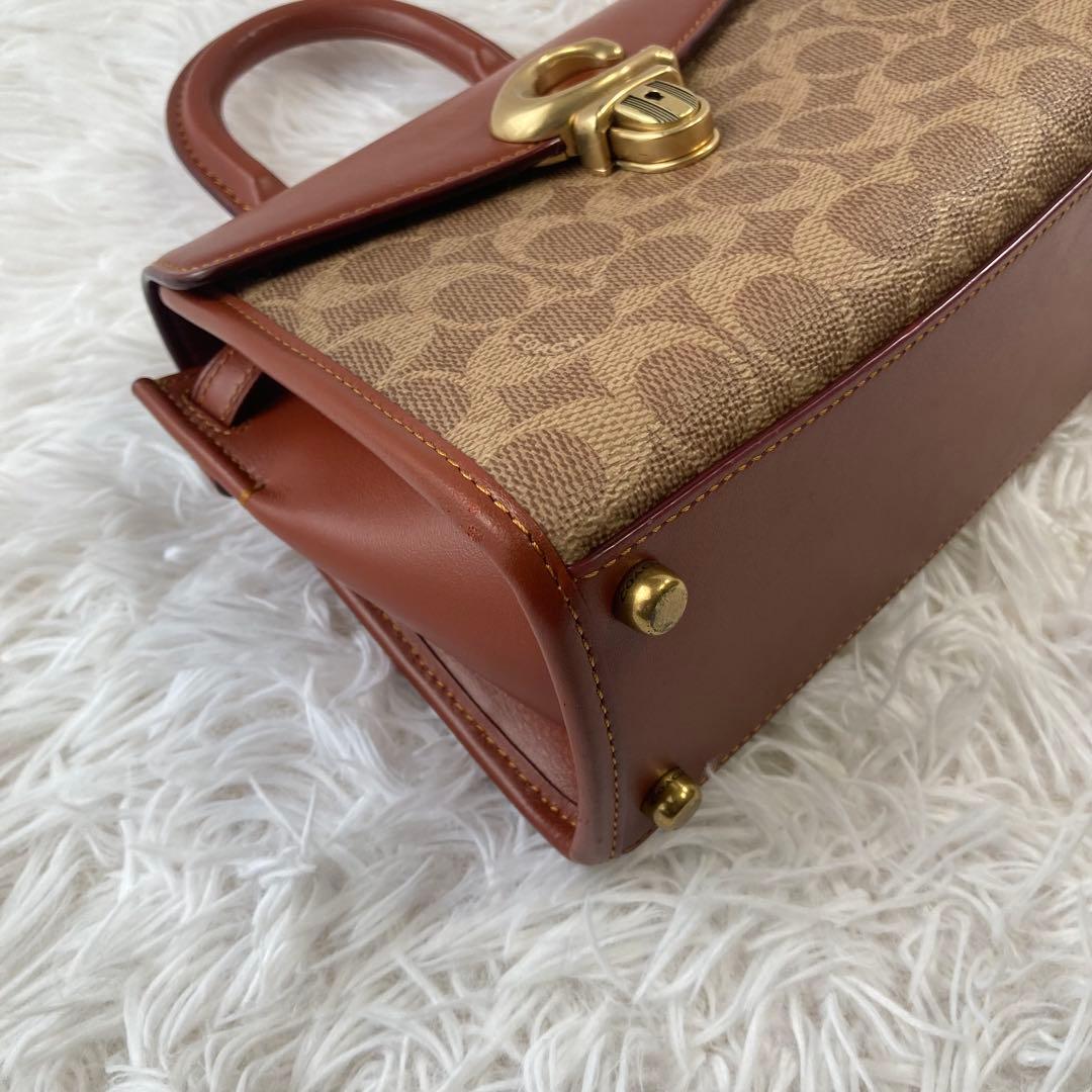 極美品　現行　コーチ　ショルダーバッグ　サミー トップ ハンドル シグネチャー