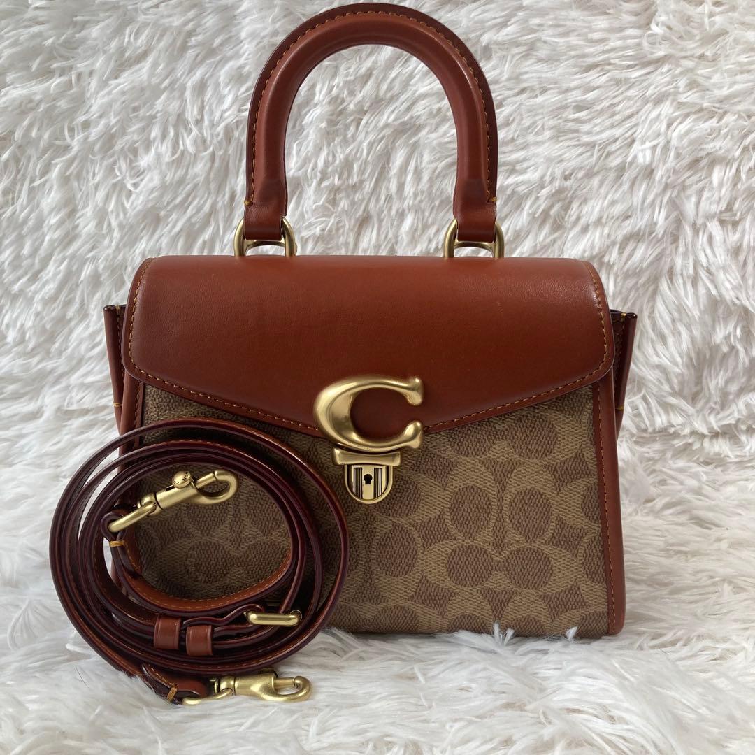 極美品　現行　コーチ　ショルダーバッグ　サミー トップ ハンドル シグネチャー