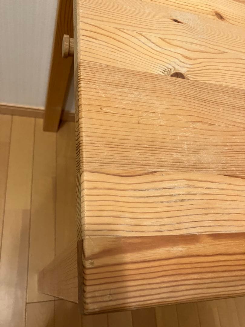無印良品 学習机 パイン材 木製デスク 廃盤品
