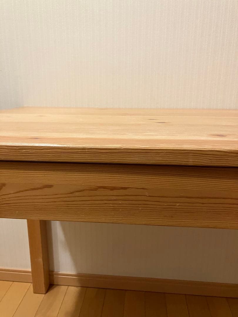 無印良品 学習机 パイン材 木製デスク 廃盤品