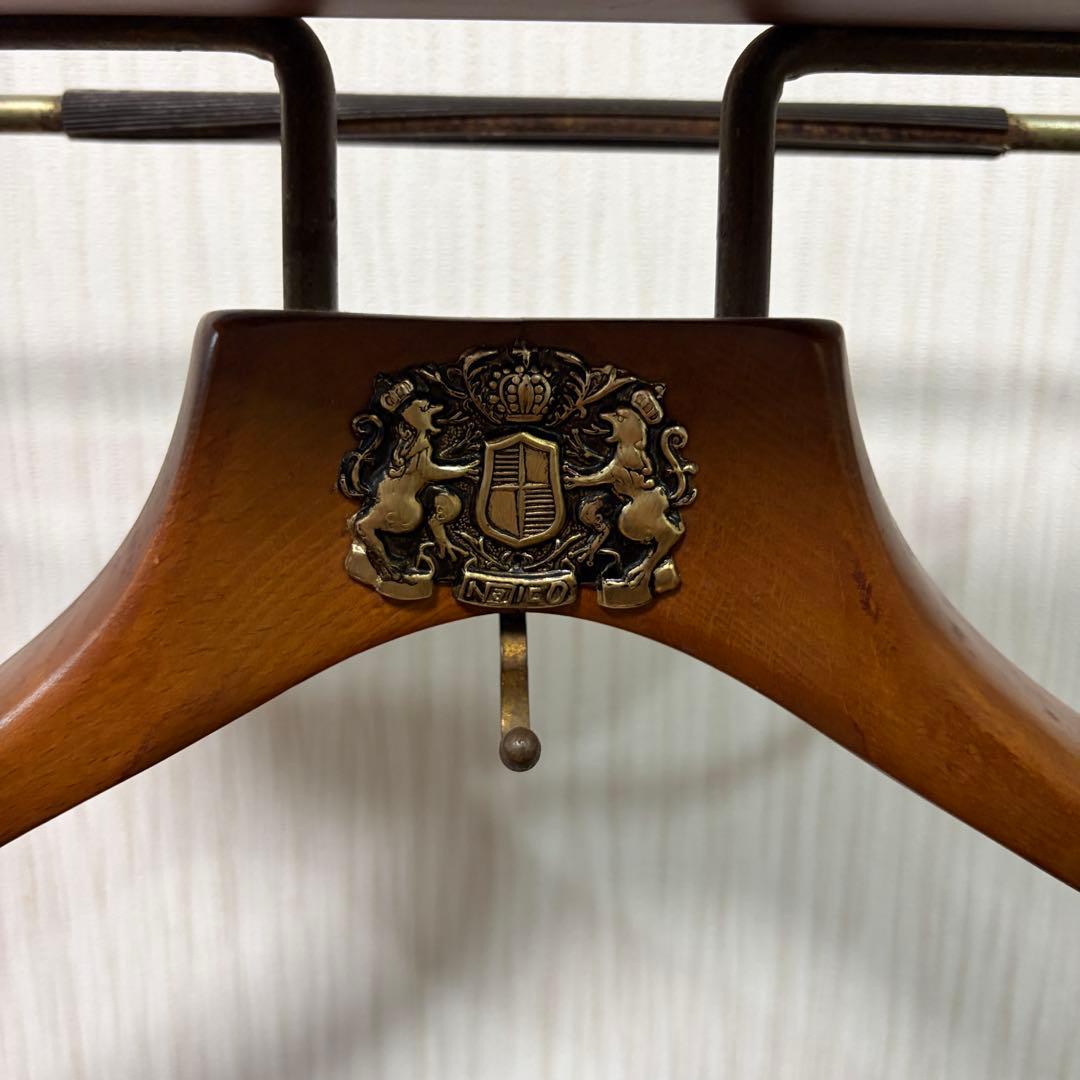 【希少】Najico ナジコ　アンティーク スーツハンガー 木製　洋服掛け