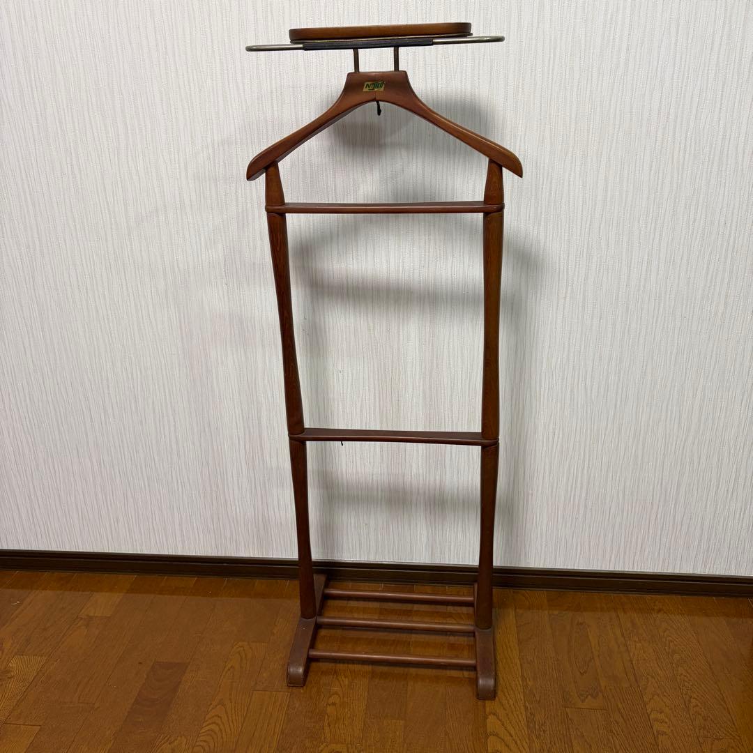 【希少】Najico ナジコ　アンティーク スーツハンガー 木製　洋服掛け